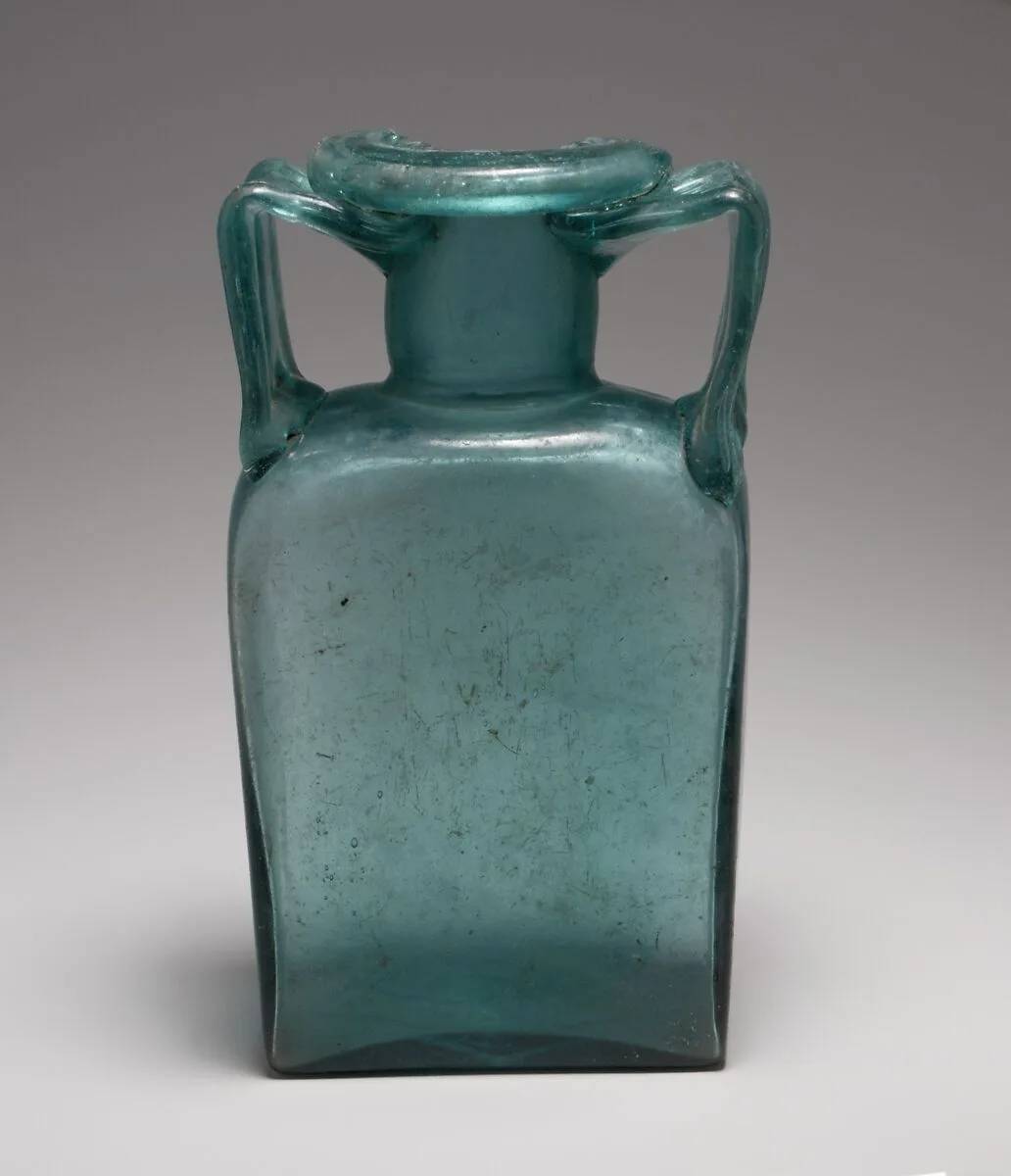 Glass rectangular bottle — Unknown