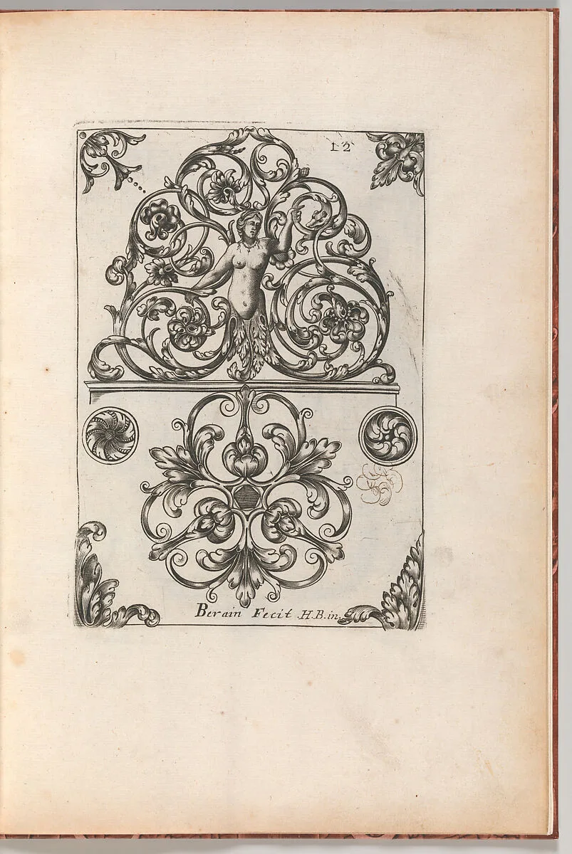 Diverses Pieces de Serruriers, page 13 (recto) — Hugues Brisville|Jean Berain|Gabriel Ladame