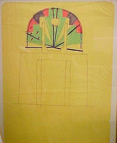 Art Deco Chair, Preliminary Study - Front Elevation