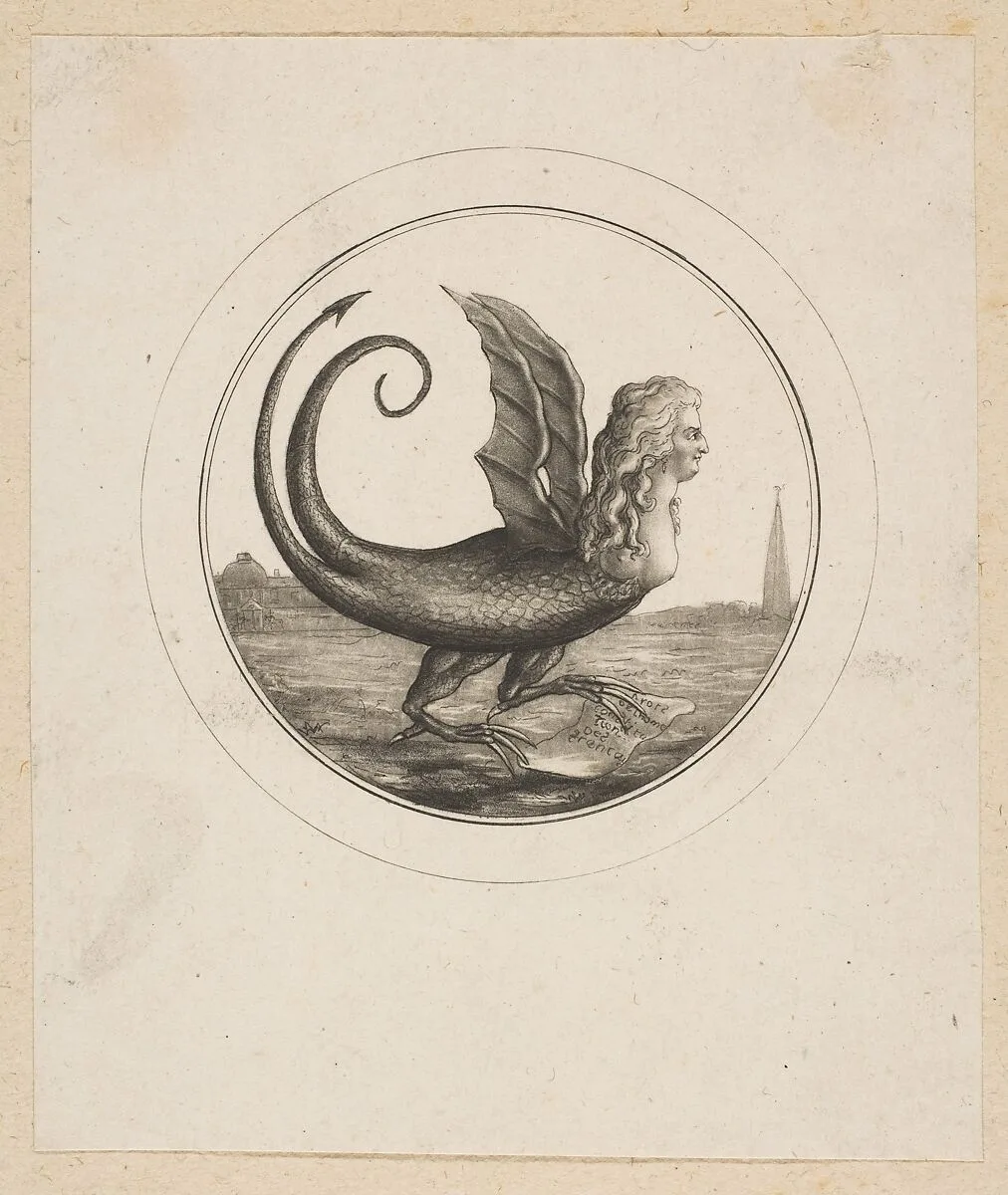 Caricature Showing Marie Antoinette as a Dragon — Anonymous, French, 18th century