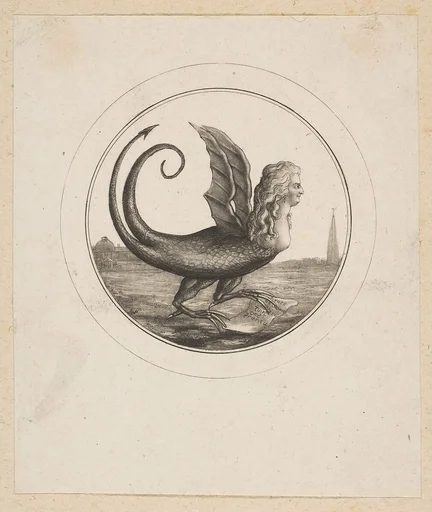 Caricature Showing Marie Antoinette as a Dragon
