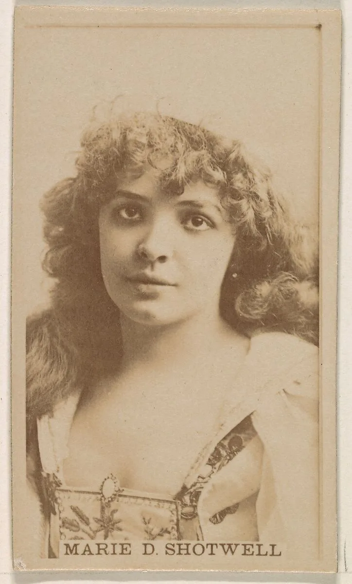 Marie D. Shotwell, from the Actresses series (N245) issued by Kinney Brothers to promote Sweet Caporal Cigarettes — Kinney Brothers Tobacco Company