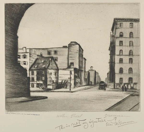 Water Street — Elias Mandel Grossman|WPA