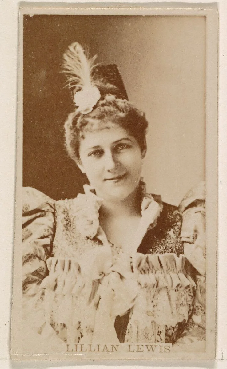 Lillian Lewis, from the Actresses series (N245) issued by Kinney Brothers to promote Sweet Caporal Cigarettes — Kinney Brothers Tobacco Company