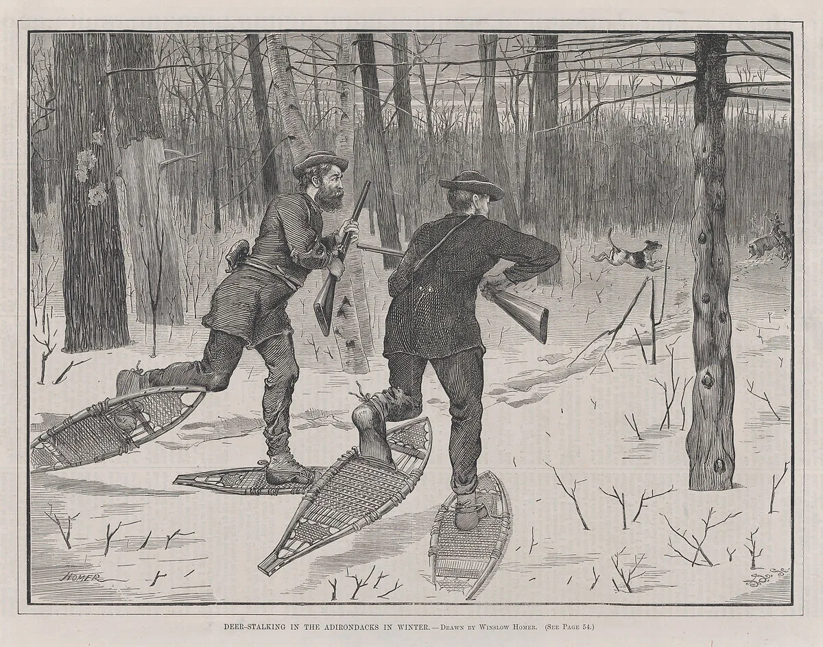 Deer-Stalking in the Adirondacks in Winter (Every Saturday, Vol. II, New Series) — Winslow Homer|James R. Osgood & Co.