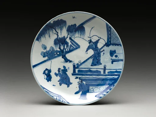 清康熙 景德鎮窯人物故事圖盤|Dish with figures
