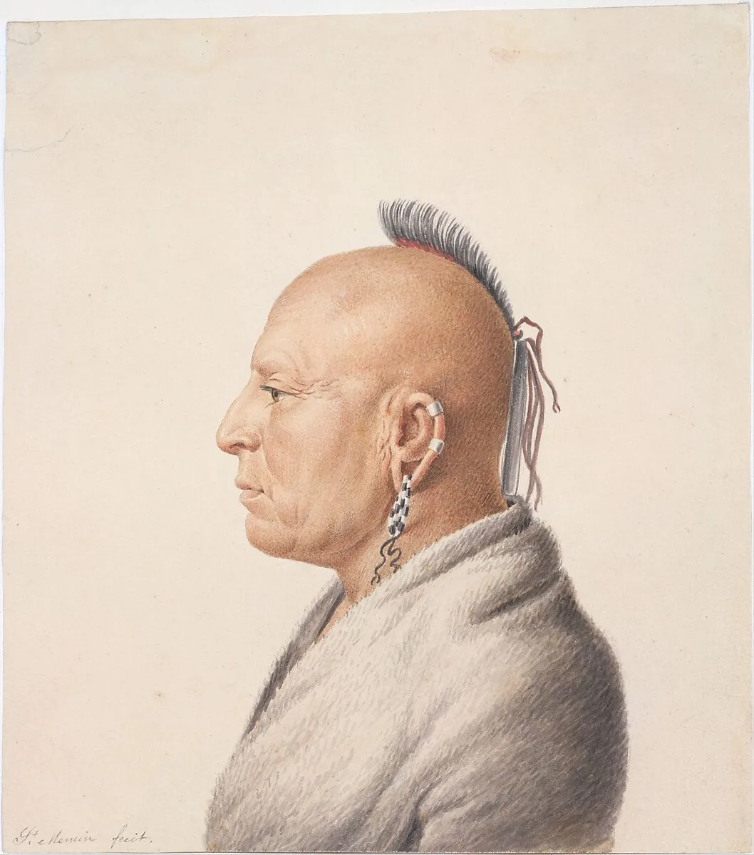Osage Warrior — Charles Balthazar Julien Févret de Saint-Mémin