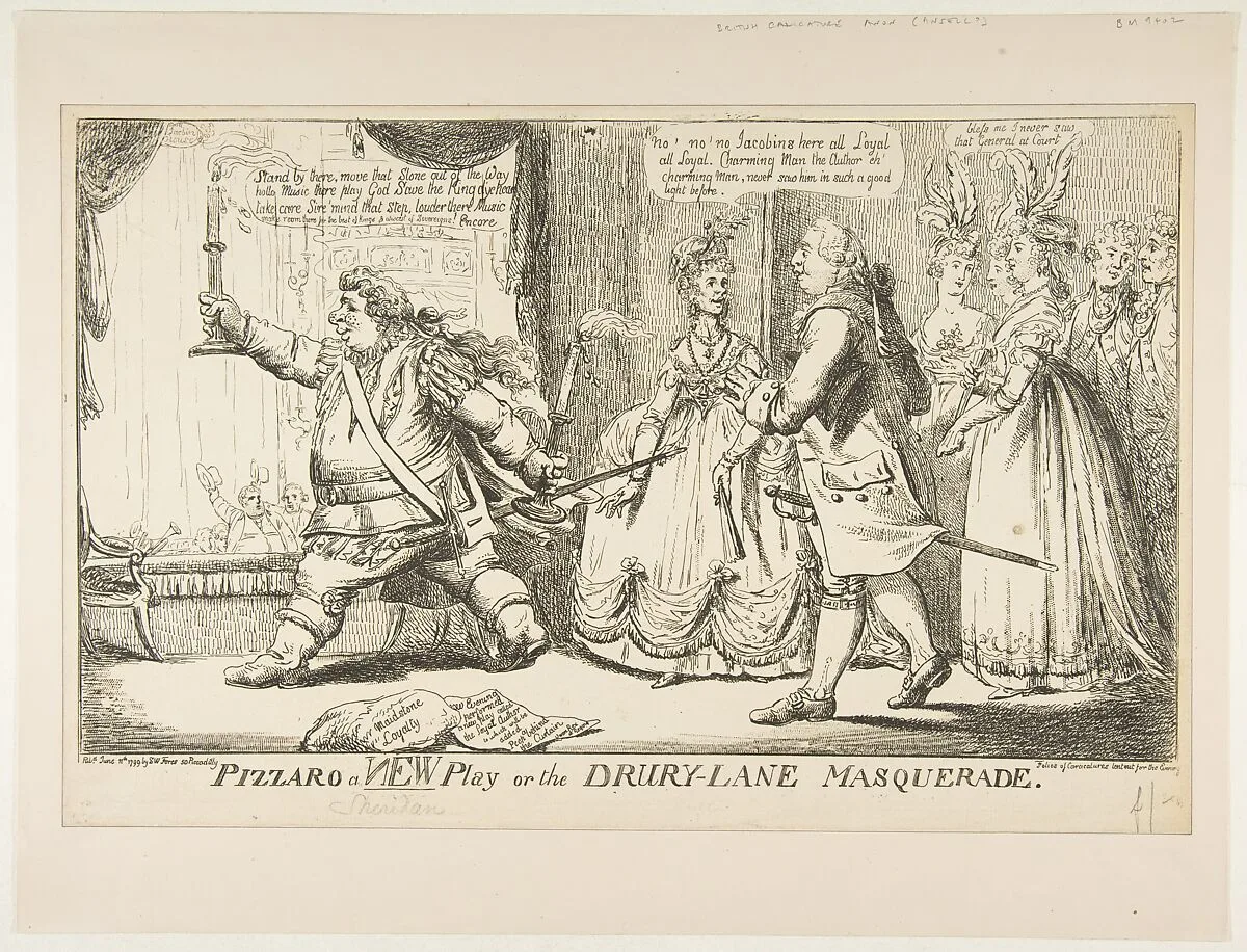 Pizzaro a New Play or the Drury-Lane Masquerade — S. W. Fores|Anonymous, British, 18th century