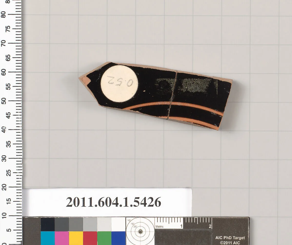 Terracotta fragment of a kylix (drinking cup) — Unknown