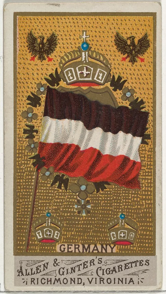 Germany, from Flags of All Nations, Series 1 (N9) for Allen & Ginter Cigarettes Brands — Allen & Ginter