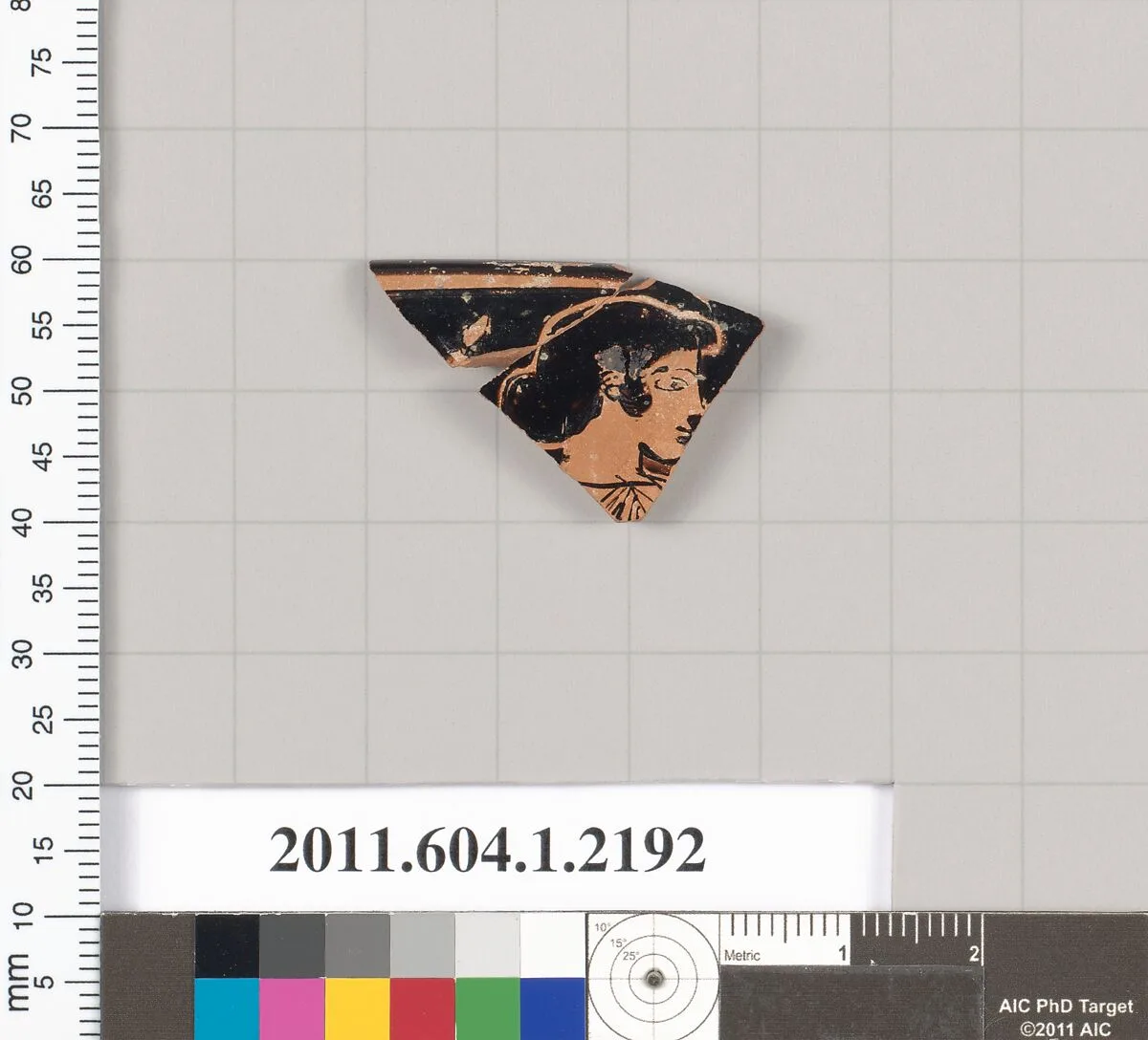 Terracotta rim fragment of a kylix (drinking cup) — Unknown