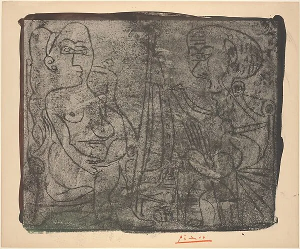 Painter and Model in an Armchair — Pablo Picasso