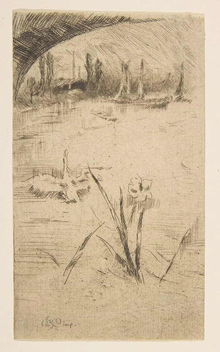 Swan and Iris (Sketch after Cecil Lawson's "Swan and Iris") — Cecil Gordon Lawson|James McNeill Whistler