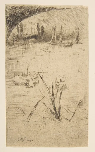 Swan and Iris (Sketch after Cecil Lawson's "Swan and Iris")