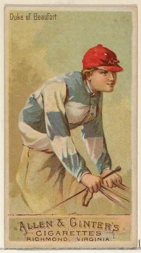 Duke of Beaufort, from the Racing Colors of the World series (N22a) for Allen & Ginter Cigarettes