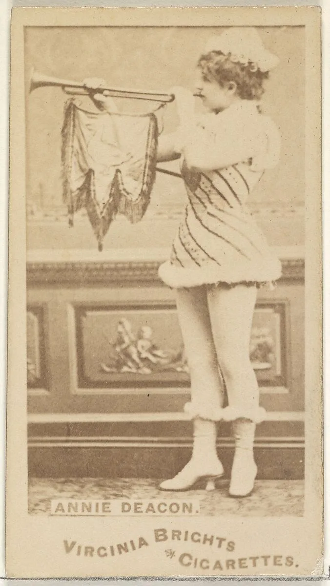 Annie Deacon, from the Actors and Actresses series (N45, Type 1) for Virginia Brights Cigarettes — Allen & Ginter