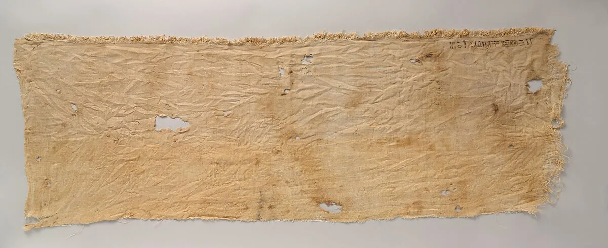 Linen from Tutankhamun's Embalming Cache — Unknown