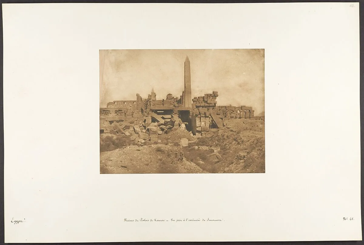 Ruines du Palais de Karnac - Vue prise à l'extrêmité du Sanctuaire — Maxime Du Camp