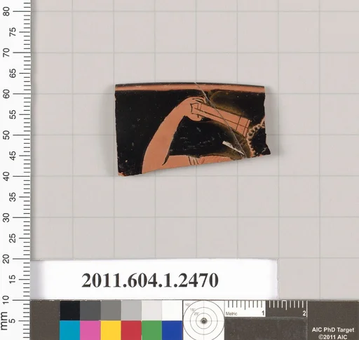 Terracotta rim fragment of a kylix (drinking cup)