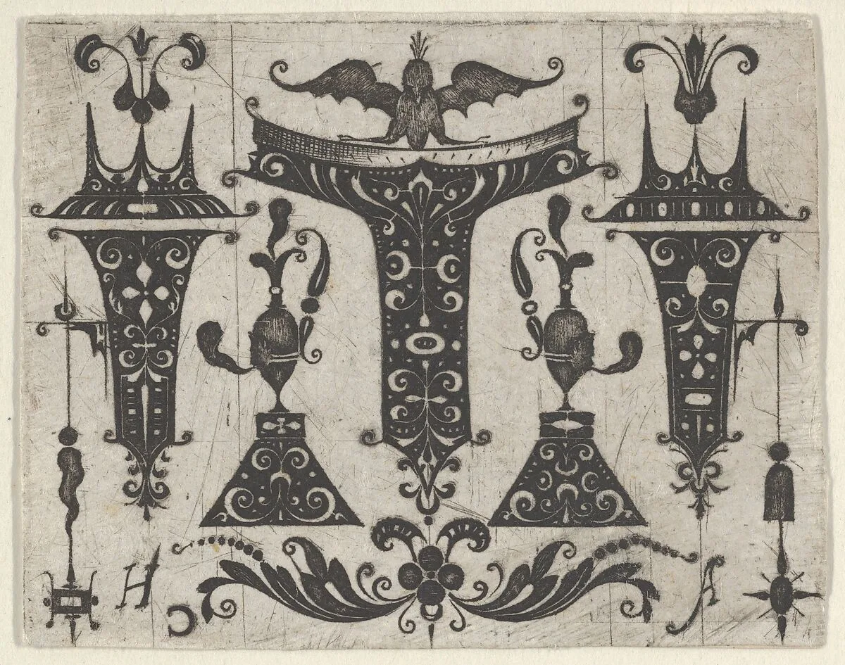 Blackwork Design with Five Motifs — Georg Arnoldt