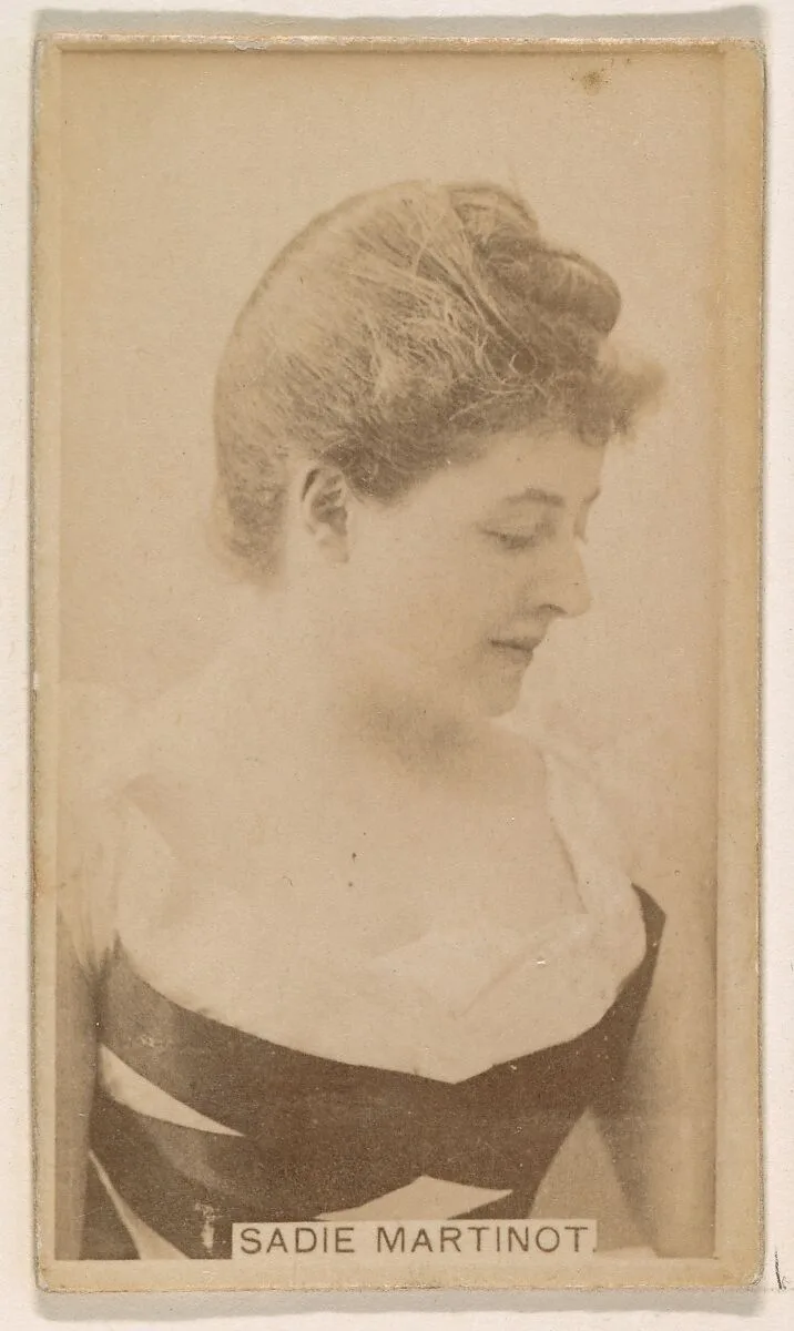 Sadie Martinot, from the Actresses series (N245) issued by Kinney Brothers to promote Sweet Caporal Cigarettes — Kinney Brothers Tobacco Company