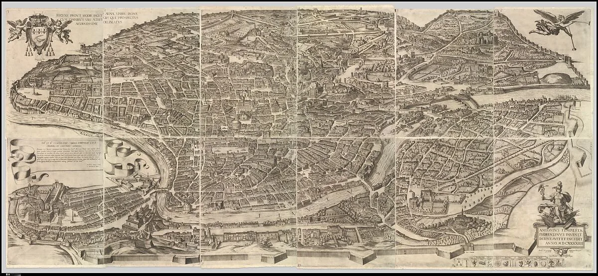 Plan of the City of Rome — Giovanni Domenico de Rossi|Cardinal Camillo Pamphili|Antonio Tempesta