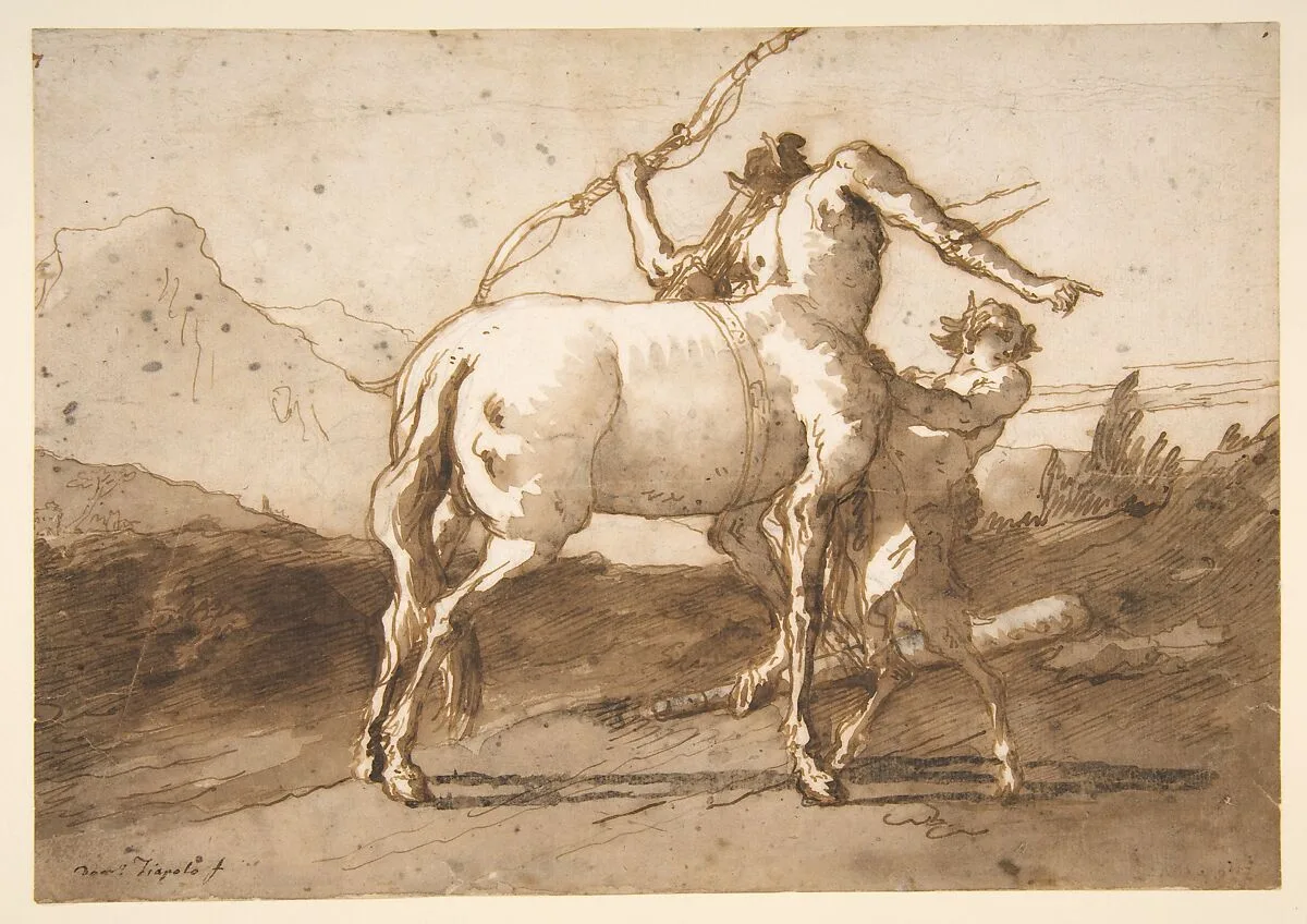 A Centaur and a Satyr — Giovanni Domenico Tiepolo