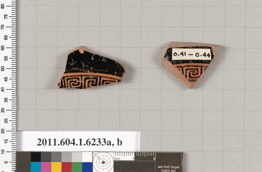 Terracotta fragments of kylikes (drinking cups)