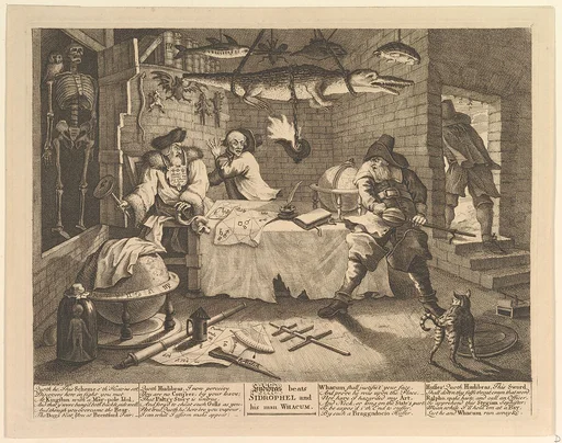 Hudibras beats Sidrophel and his man Whacum (Twelve Large Illustrations for Samuel Butler's Hudibras, Plate 8)