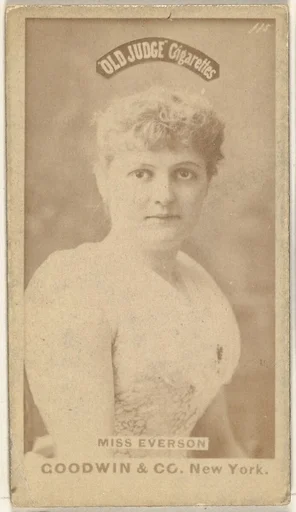 Miss Everson, from the Actors and Actresses series (N171) for Old Judge Cigarettes