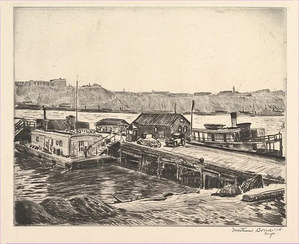 Docks on the Hudson — Mortimer Borne|PWAP