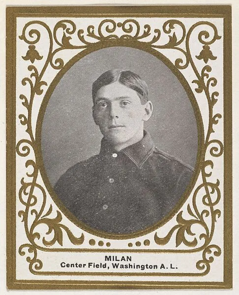 Milan, Center Field, Washington, American League, from the Baseball Players (Ramlys) series (T204) issued by the Mentor Company to promote Ramly and T.T.T. Turkish Cigarettes — Carl Homer Studios, Boston|Mentor Company, Boston
