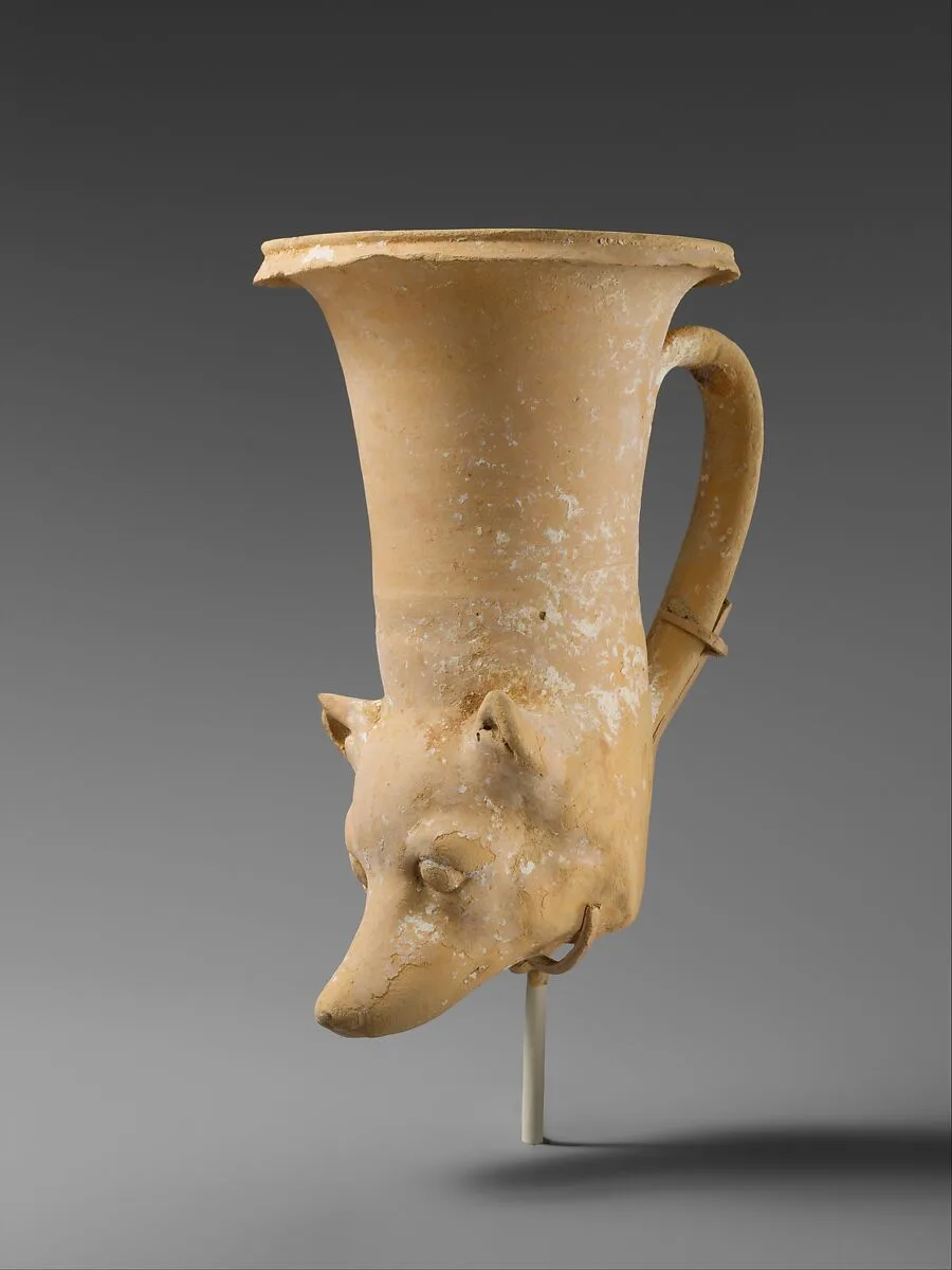 Terracotta rhyton (vase for libations or drinking) — Unknown