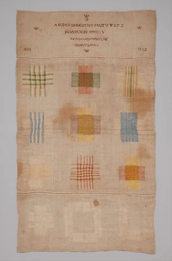 Embroidered darning sampler