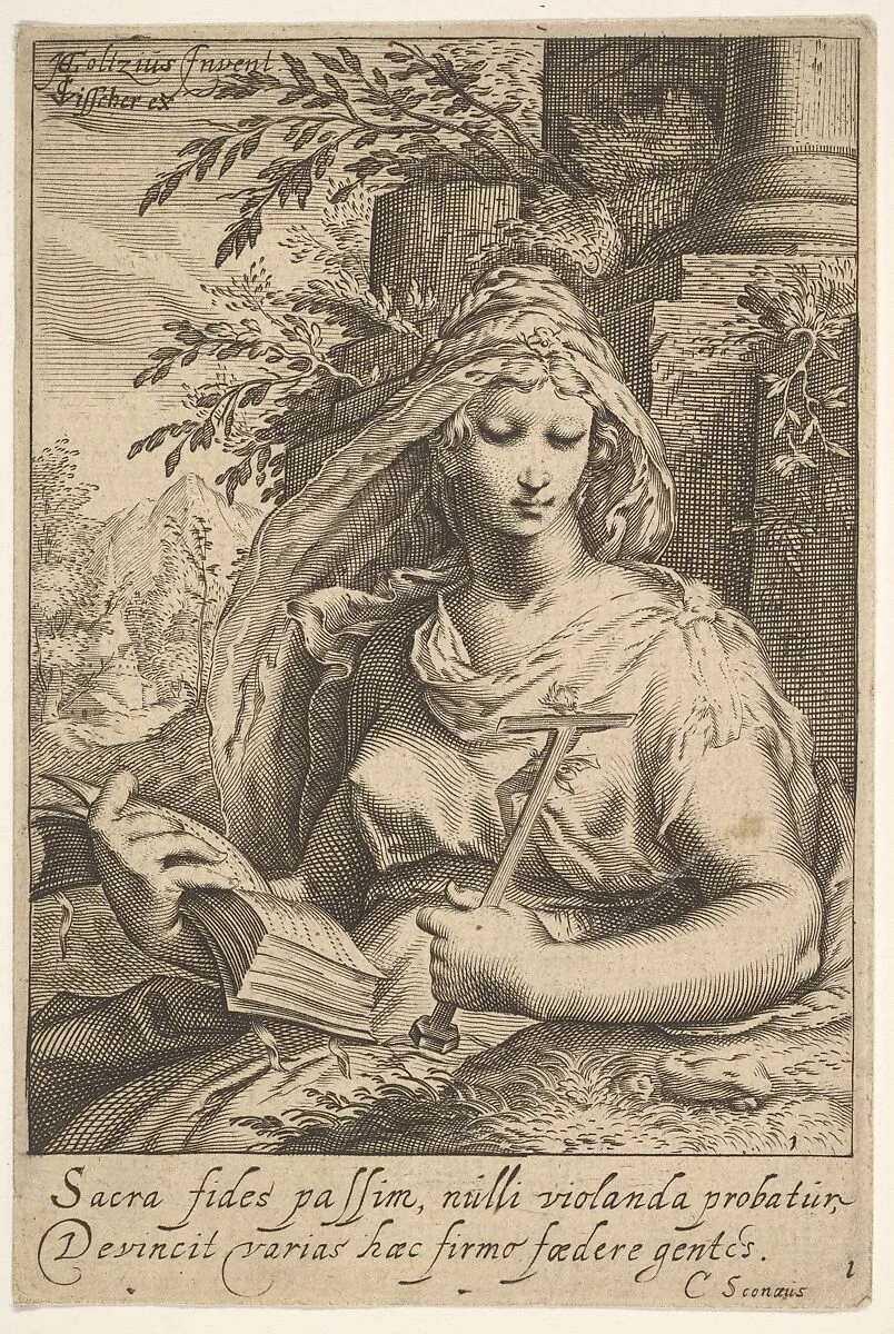 Temperance, from "The Seven Virtues" — Hendrick Goltzius|Jacob Matham|Anonymous, Netherlandish, 17th century|Claes Jansz. Visscher