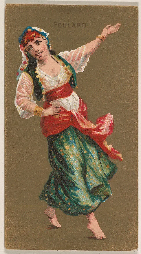 Foulard, from National Dances (N225, Type 2) issued by Kinney Bros. — Kinney Brothers Tobacco Company