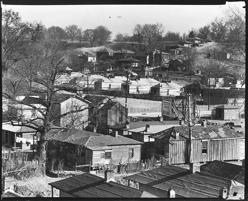 [Wooden Houses, From Elevated Position, Vicksburg, Mississippi]