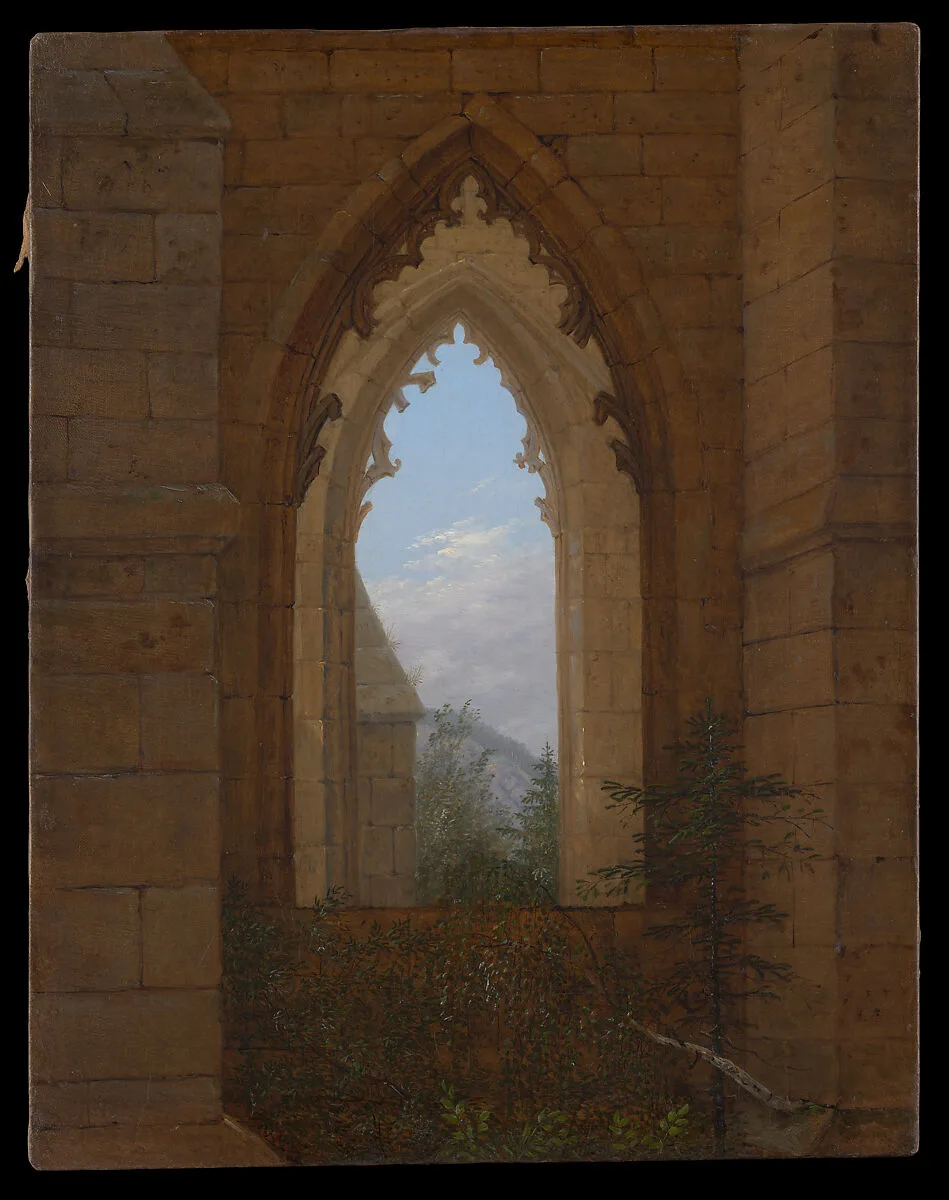 Gothic Windows in the Ruins of the Monastery at Oybin — Carl Gustav Carus