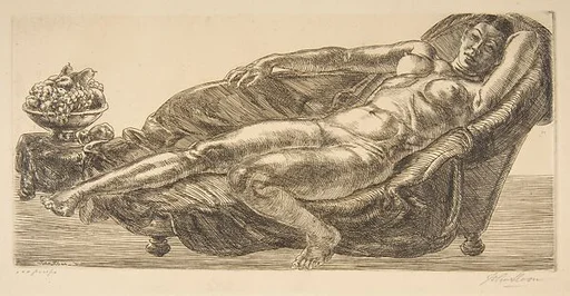 Nude with Bowl of Fruit