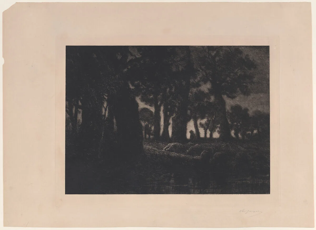 Forest Edge at Twilight — Charles Jacque