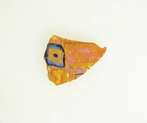 Glass quadripartite mosaic vessel fragment — Unknown