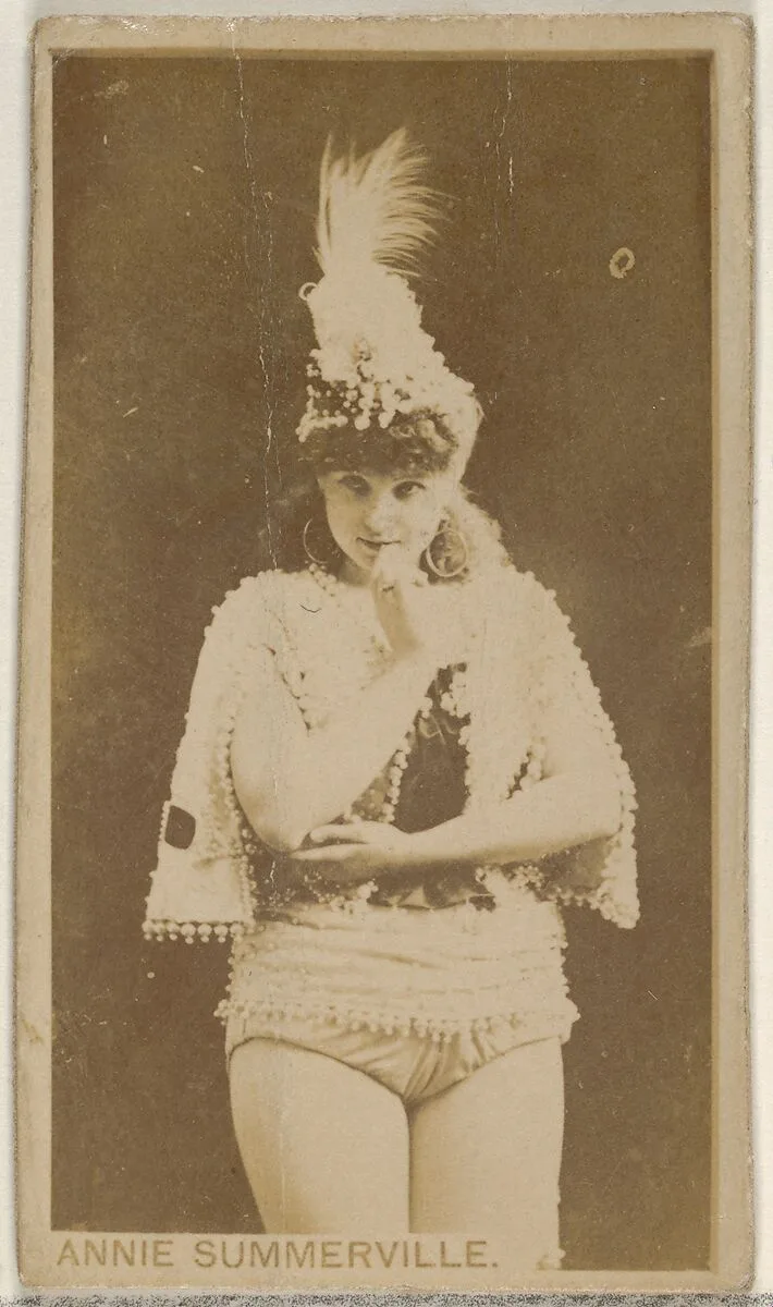 Annie Summerville, from the Actors and Actresses series (N45, Type 8) for Virginia Brights Cigarettes — Allen & Ginter