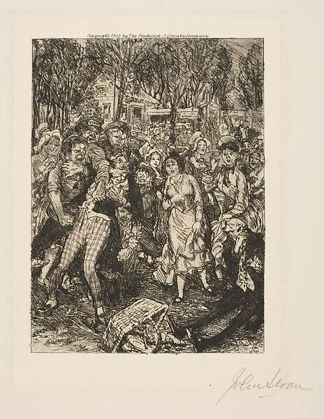 The Row at the Picnic — John Sloan