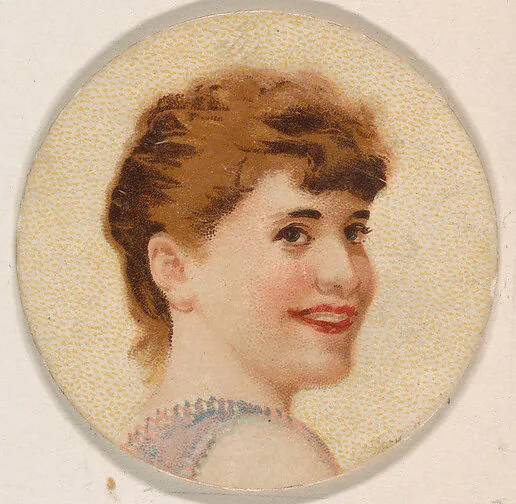 Portrait of woman, from the Novelties series (N228, Type 1) issued by Kinney Bros. — Kinney Brothers Tobacco Company