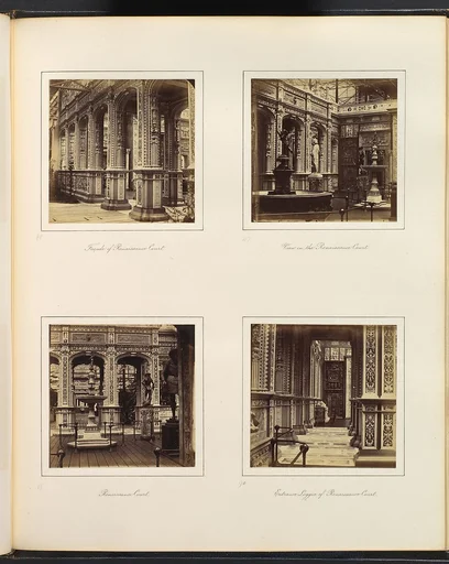 [Façade, Views, and Entrance Loggia of the Renaissance Court]