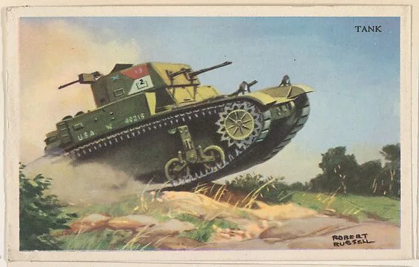 Tank, bakery card from the National Defense series (D59), issued by Bell Bakeries, Inc. — Bell Bakeries, Inc.