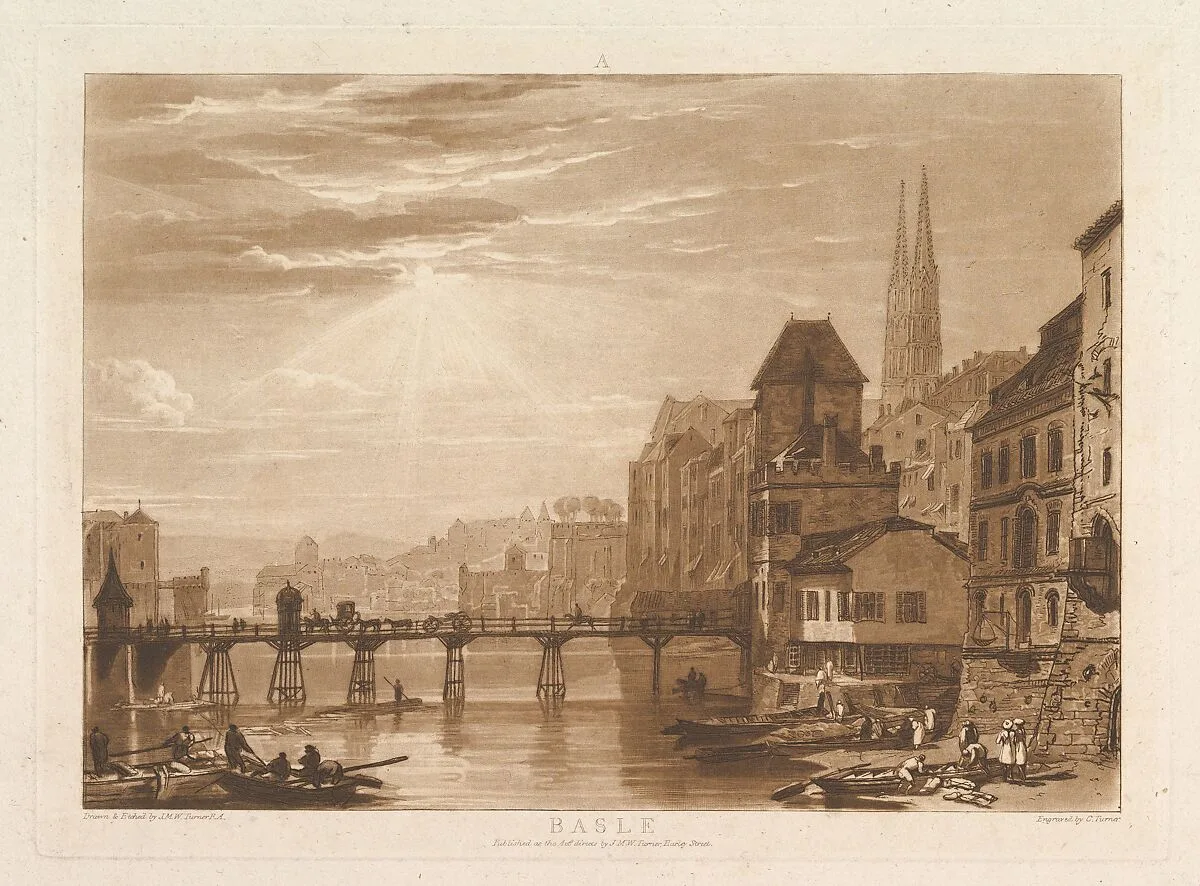 Basle (Liber Studiorum, part I, plate 5) — Joseph Mallord William Turner|Charles Turner|Joseph Mallord William Turner