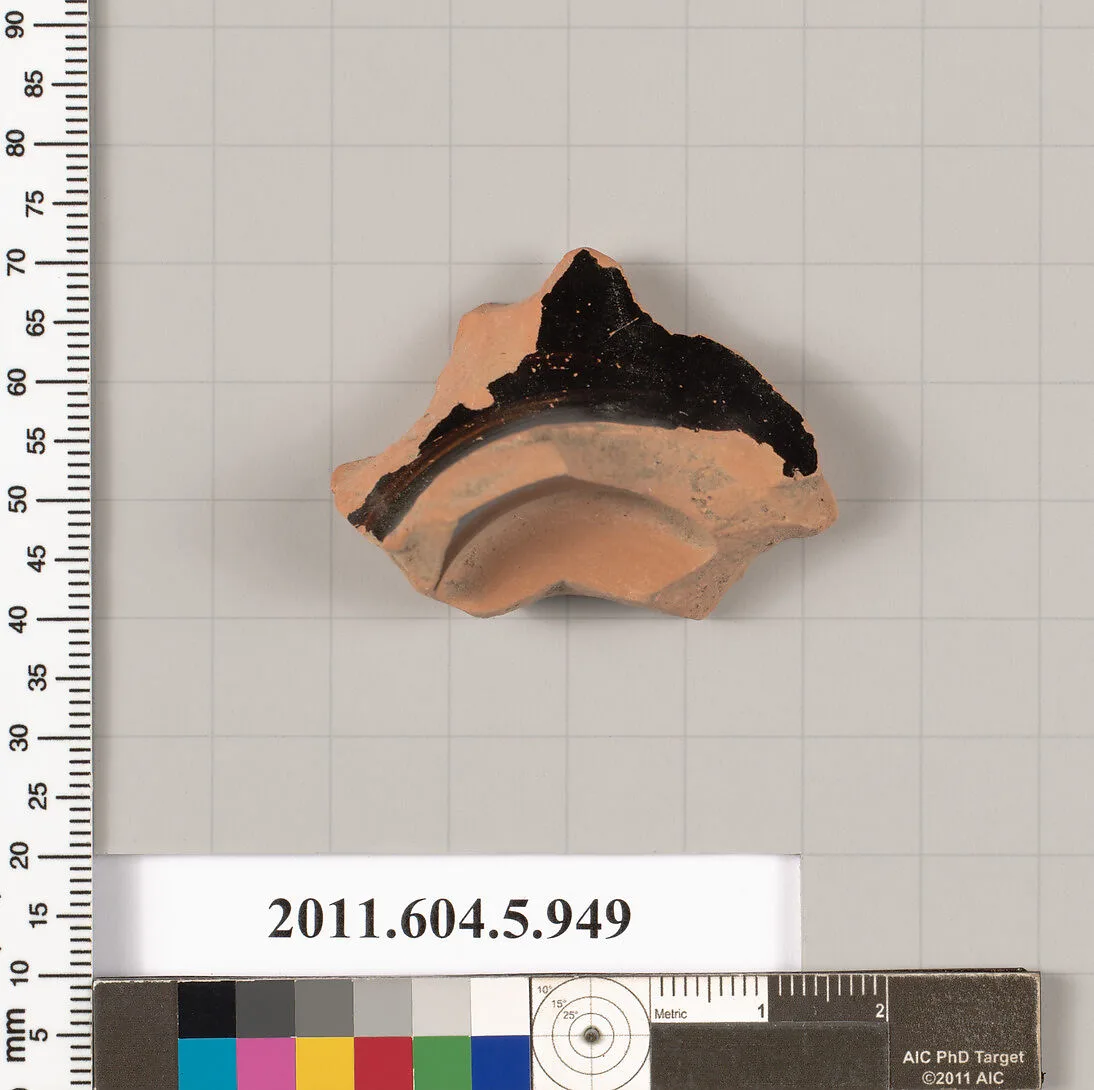 Terracotta fragment of a kylix (drinking cup) — Unknown