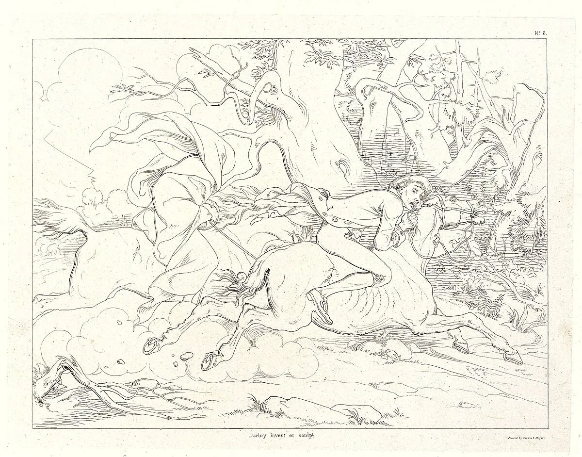Washington Irving's Illustrations of the Legend of Sleepy Hollow, Designed and Etched by F.O.C. Darley for the Members of the American Art Union, 1850 — Felix Octavius Carr Darley|American Art Union, New York|Sarony & Major|John F. Trow