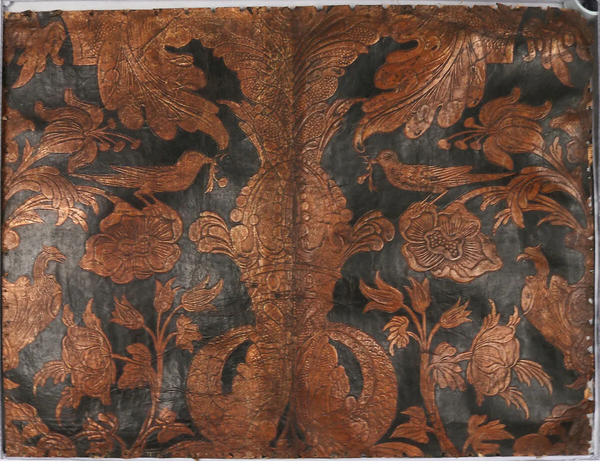 Three leather panels — Unknown